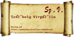 Székely Virgília névjegykártya